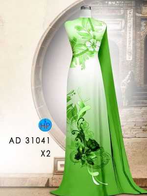 Vải Áo Dài Hoa In 3D AD 31041 22